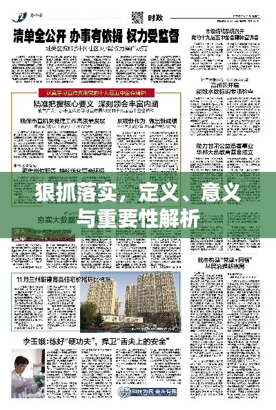 狠抓落实,定义、意义与重要性解析