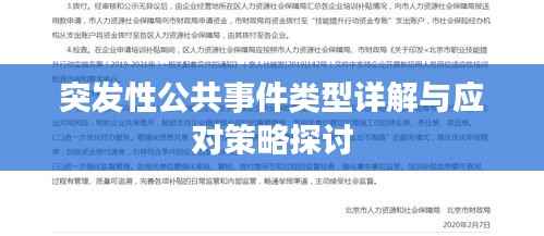 突发性公共事件类型详解与应对策略探讨
